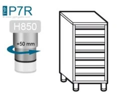 Schubladenschrank PREMIUM Mit 7 Schubladen Für Pizzateigbällchen - 500x700mm -Küchenbedarf Discounter 636846175250717670 26ec
