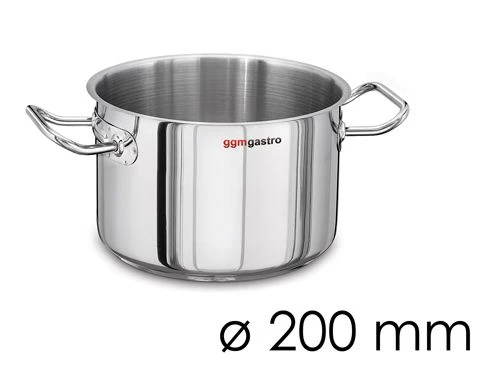 Fleischtopf - Ø 200 Mm - Höhe 130 Mm | Edelstahltopf | Kochtopf | Küchentopf | Bratentopf | Induktion 1 Fleischtopf - Ø 200 Mm - Höhe 130 Mm | Edelstahltopf | Kochtopf | Küchentopf | Bratentopf | Induktion