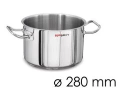 Fleischtopf - Ø 280 Mm - Höhe 170 Mm | Edelstahltopf | Kochtopf | Küchentopf | Bratentopf | Induktion