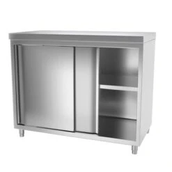 Edelstahl Arbeitsschrank PREMIUM - 1000x600mm - Mit Schiebetür Ohne Aufkantung -Küchenbedarf Discounter 636846188106892088 2274 1