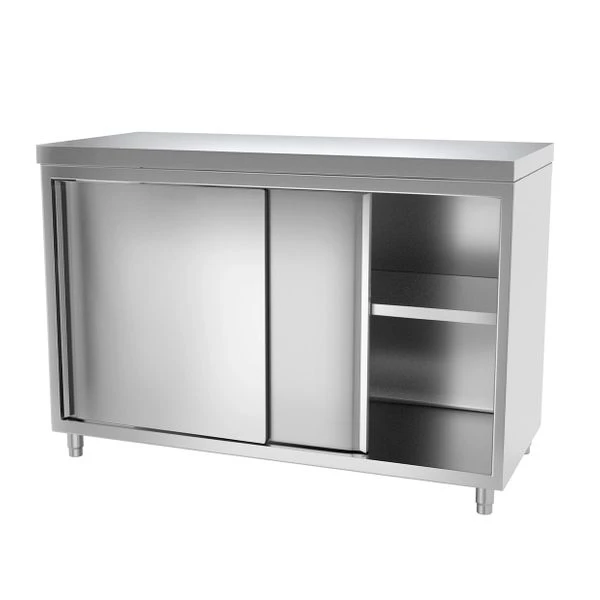 Edelstahl Arbeitsschrank ECO - 1200x600mm - Mit Schiebetür 5 Edelstahl Arbeitsschrank ECO - 1200x600mm - Mit Schiebetür – Bild 5