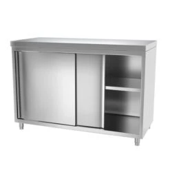 Edelstahl Arbeitsschrank ECO - 1200x700mm - Mit Schiebetür -Küchenbedarf Discounter 636846188114084227 3cac