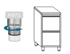 Schubladenschrank PREMIUM Mit 2 Schubladen - 500x700mm -Küchenbedarf Discounter 636846189532828282 c1ba