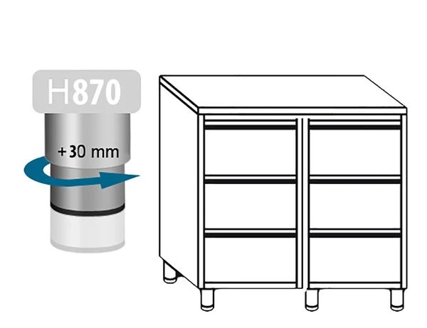 Schubladenschrank PREMIUM Mit 6 Schubladen - 1000x600mm 3 Schubladenschrank PREMIUM Mit 6 Schubladen - 1000x600mm – Bild 3