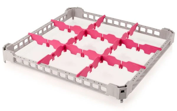Aufsatzrand Für Gläserkorb - 500x500mm - 9 Fächern 1 Aufsatzrand Für Gläserkorb - 500x500mm - 9 Fächern
