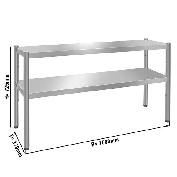 Aufsatzbord PREMIUM - 1600x370mm - Mit 2 Etagen 0,7 M Hoch 1 Aufsatzbord PREMIUM - 1600x370mm - Mit 2 Etagen 0,7 M Hoch