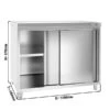 Edelstahl Arbeitsschrank PREMIUM - 1000x600mm - Mit Schiebetür Ohne Aufkantung