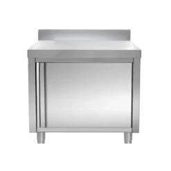 Edelstahl Arbeitsschrank PREMIUM - 600x600mm - Mit Flügeltür & Aufkantung -Küchenbedarf Discounter ASK66A 001 f22f