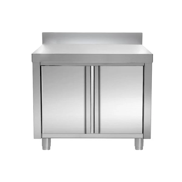 Edelstahl Arbeitsschrank PREMIUM - 800x600mm - Mit Flügeltür & Aufkantung 4 Edelstahl Arbeitsschrank PREMIUM - 800x600mm - Mit Flügeltür & Aufkantung – Bild 4