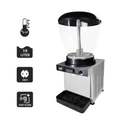 Ayran-/ Saftspender - 19 Liter - Schwarz -Küchenbedarf Discounter ASSE19 icons f43e