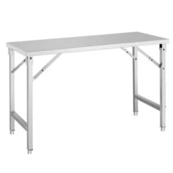 Edelstahl Arbeitstisch - Klappbar - 1400x600mm -Küchenbedarf Discounter ATH146 3fc4
