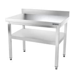 Edelstahl Arbeitstisch PREMIUM - 1000x700mm - Mit Grundboden & Aufkantung -Küchenbedarf Discounter ATK107A 003 fbb7