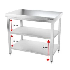 Edelstahl Arbeitstisch PREMIUM - 1000x700mm - Mit Grundboden Ohne Aufkantung 13 Edelstahl Arbeitstisch PREMIUM - 1000x700mm - Mit Grundboden Ohne Aufkantung -Küchenbedarf Discounter ATK107 004 e828