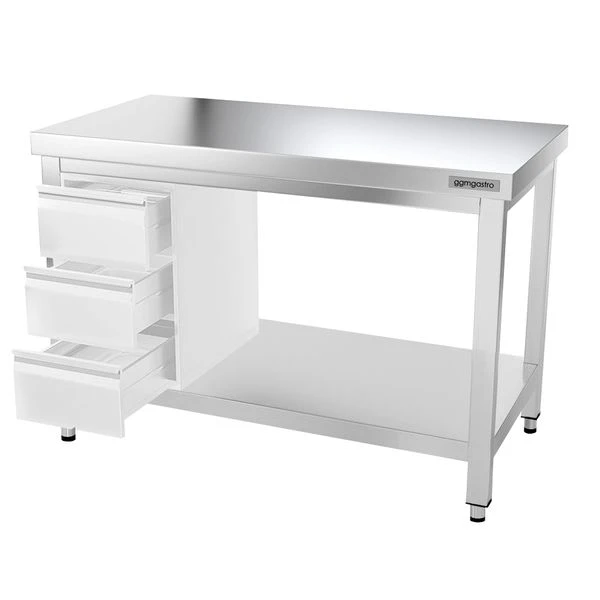 Edelstahl Arbeitstisch PREMIUM - 1200x700mm - Mit Grundboden Ohne Aufkantung 8 Edelstahl Arbeitstisch PREMIUM - 1200x700mm - Mit Grundboden Ohne Aufkantung – Bild 8