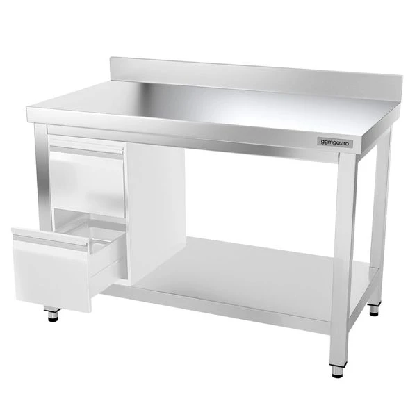 Edelstahl Arbeitstisch PREMIUM - 1200x800mm - Mit Grundboden & Aufkantung 8 Edelstahl Arbeitstisch PREMIUM - 1200x800mm - Mit Grundboden & Aufkantung – Bild 8
