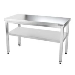 Edelstahl Arbeitstisch PREMIUM - 1400x700mm - Mit Grundboden Ohne Aufkantung -Küchenbedarf Discounter ATK147 004 ef77
