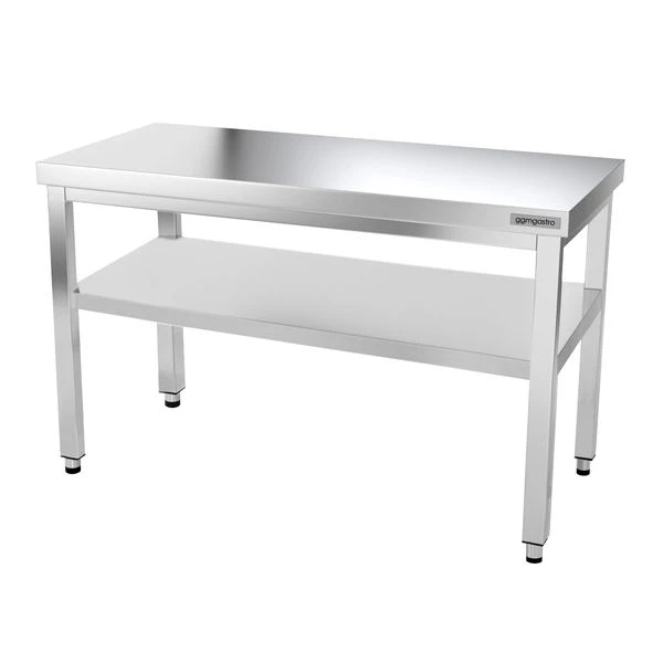Edelstahl Arbeitstisch PREMIUM - 1400x800mm - Mit Grundboden Ohne Aufkantung 4 Edelstahl Arbeitstisch PREMIUM - 1400x800mm - Mit Grundboden Ohne Aufkantung – Bild 4