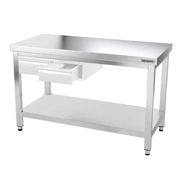 Edelstahl Arbeitstisch PREMIUM - 1400x800mm - Mit Grundboden Ohne Aufkantung 6 Edelstahl Arbeitstisch PREMIUM - 1400x800mm - Mit Grundboden Ohne Aufkantung – Bild 6
