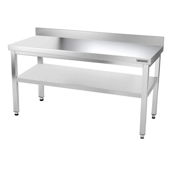 Edelstahl Arbeitstisch PREMIUM - 1500x600mm - Mit Grundboden & Aufkantung 4 Edelstahl Arbeitstisch PREMIUM - 1500x600mm - Mit Grundboden & Aufkantung – Bild 4