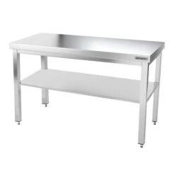 Edelstahl Arbeitstisch PREMIUM - 1500x700mm - Mit Grundboden Ohne Aufkantung -Küchenbedarf Discounter ATK157 003 ce31