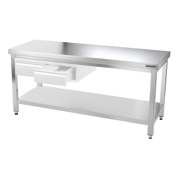 Edelstahl Arbeitstisch PREMIUM - 1500x800mm - Mit Grundboden Ohne Aufkantung 7 Edelstahl Arbeitstisch PREMIUM - 1500x800mm - Mit Grundboden Ohne Aufkantung – Bild 7