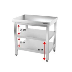 Edelstahl Arbeitstisch PREMIUM - 800x600mm - Mit Grundboden Ohne Aufkantung 12 Edelstahl Arbeitstisch PREMIUM - 800x600mm - Mit Grundboden Ohne Aufkantung -Küchenbedarf Discounter ATK86 004 1fcd