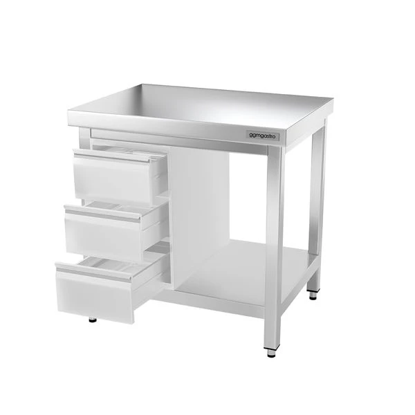 Edelstahl Arbeitstisch PREMIUM - 800x600mm - Mit Grundboden Ohne Aufkantung 7 Edelstahl Arbeitstisch PREMIUM - 800x600mm - Mit Grundboden Ohne Aufkantung – Bild 7