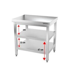 Edelstahl Arbeitstisch PREMIUM - 800x700mm - Mit Grundboden Ohne Aufkantung 14 Edelstahl Arbeitstisch PREMIUM - 800x700mm - Mit Grundboden Ohne Aufkantung -Küchenbedarf Discounter ATK87 003 d372 1