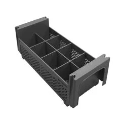 (6 Stück) Besteckeinsatz - Ohne Griffe - Grau -Küchenbedarf Discounter BEU8 4 2037