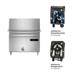 Doppelwandige Doppelkorb-Durchschubspülmaschine - 22,2 KW - Inkl. Entkalker - Mit Reiniger-, Klarspüler- & Laugenpumpe -Küchenbedarf Discounter DS430ED reiniger klarspuelerpumpe e54c