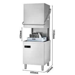 Durchschubspülmaschine - 6,52 KW - Mit Reiniger-, Klarspüler- & Laugenpumpe