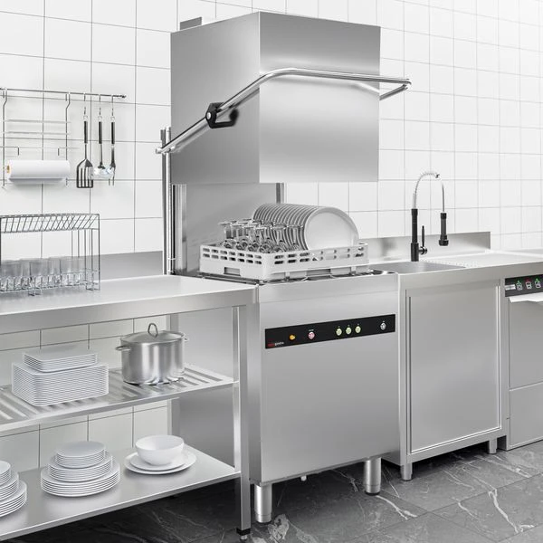 Doppelwandige Durchschubspülmaschine - 8,7 KW - Mit Wärmerückgewinnung - Mit Reiniger-, Klarspüler- & Laugenpumpe 10 Doppelwandige Durchschubspülmaschine - 8,7 KW - Mit Wärmerückgewinnung - Mit Reiniger-, Klarspüler- & Laugenpumpe – Bild 10