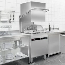 Durchschubspülmaschine - 9,66 KW - Mit Reiniger- & Laugenpumpe -Küchenbedarf Discounter DSOZ445N room 79ae