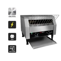 Durchlauftoaster 2,3 KW | Kettentoaster | Toaster | Conveyor -Küchenbedarf Discounter DTKB200 icons 486b