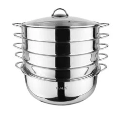 6-teiliger Edelstahl-Dampfgarer | Dampfkocher - Ø 320 Mm 7 6-teiliger Edelstahl-Dampfgarer | Dampfkocher - Ø 320 Mm -Küchenbedarf Discounter EDGO 1 b983 1