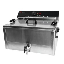 Elektro Fisch Fritteuse - 20,4 Liter - 5 KW - Mit Ablasshahn 11 Elektro Fisch Fritteuse - 20,4 Liter - 5 KW - Mit Ablasshahn -Küchenbedarf Discounter EFJ 30 003 2afb