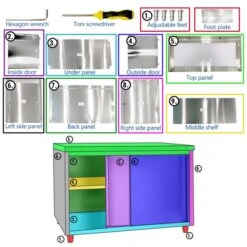 Edelstahl Arbeitsschrank ECO - 1800x700mm - Mit Schiebetür Und Aufkantung -Küchenbedarf Discounter EcoFlex 8c6b 5