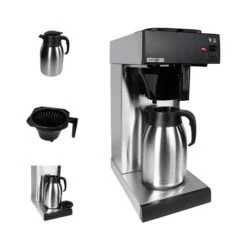 Filterkaffeemaschine - 2 Liter Tank - 2kW - Inkl. Isolierkanne 1,6 Liter Und Warmhalteplatte -Küchenbedarf Discounter FKMV20E Detailbild 01 f5fb