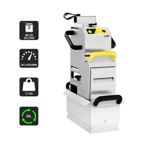 Tragbarer Frittierölfilter - 50 Liter/Minute - Für Max. 20 Liter Fritteusen 4 Tragbarer Frittierölfilter - 50 Liter/Minute - Für Max. 20 Liter Fritteusen – Bild 4