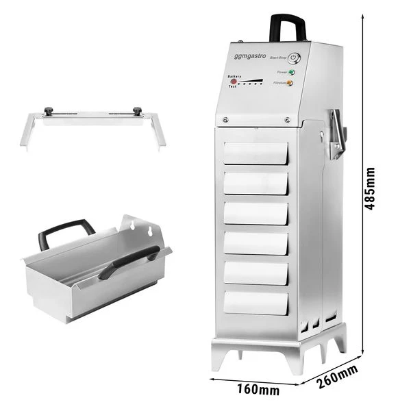 Tragbarer Akku-Frittierölfilter - 80 Liter/Minute - Für Ab 20 Liter Fritteusen 1 Tragbarer Akku-Frittierölfilter - 80 Liter/Minute - Für Ab 20 Liter Fritteusen