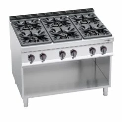 Gasherd - 53,5 KW - 6 Brenner 10 Gasherd - 53,5 KW - 6 Brenner -Küchenbedarf Discounter GHB199H finish 8fee