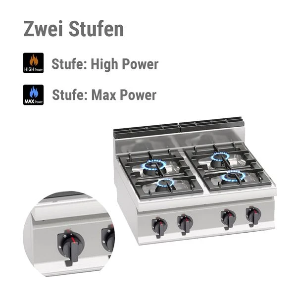 Gasherd - 28 KW - 4 Brenner 5 Gasherd - 28 KW - 4 Brenner – Bild 5