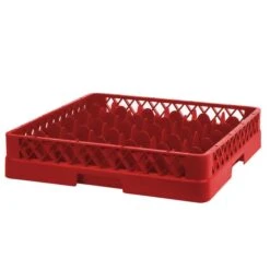 (6 Stück) Gläserkorb - 500x500mm - 49 Fächer - Rot 7 (6 Stück) Gläserkorb - 500x500mm - 49 Fächer - Rot -Küchenbedarf Discounter GKU49 2 2050