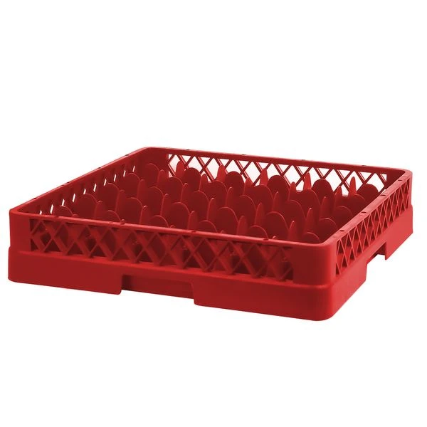 (6 Stück) Gläserkorb - 500x500mm - 49 Fächer - Rot 3 (6 Stück) Gläserkorb - 500x500mm - 49 Fächer - Rot – Bild 3