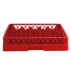 (6 Stück) Gläserkorb - 500x500mm - 49 Fächer - Rot 8 (6 Stück) Gläserkorb - 500x500mm - 49 Fächer - Rot -Küchenbedarf Discounter GKU49 3 5f04