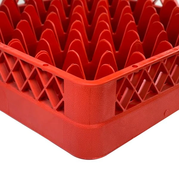 (6 Stück) Gläserkorb - 500x500mm - 49 Fächer - Rot 5 (6 Stück) Gläserkorb - 500x500mm - 49 Fächer - Rot – Bild 5