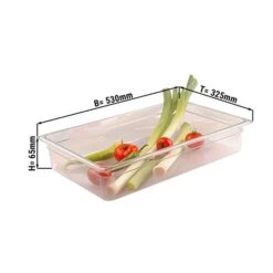 Polycarbonat GN Behälter 1/1 - Clear - Tiefe 65mm