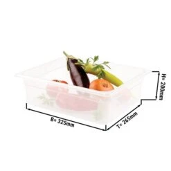 Polypropylen GN Behälter 1/2 - Milchig - Tiefe 200mm