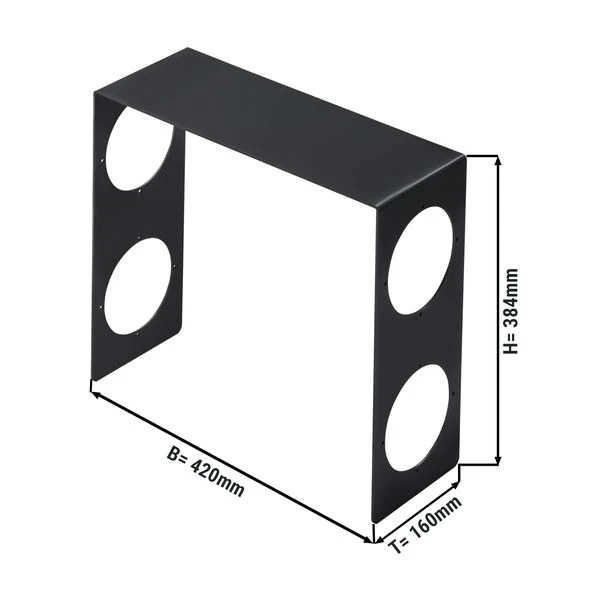 Gestell Für Becher- & Deckelspender - Schwarz - Inkl. Silikonringsatz 2 Gestell Für Becher- & Deckelspender - Schwarz - Inkl. Silikonringsatz – Bild 2