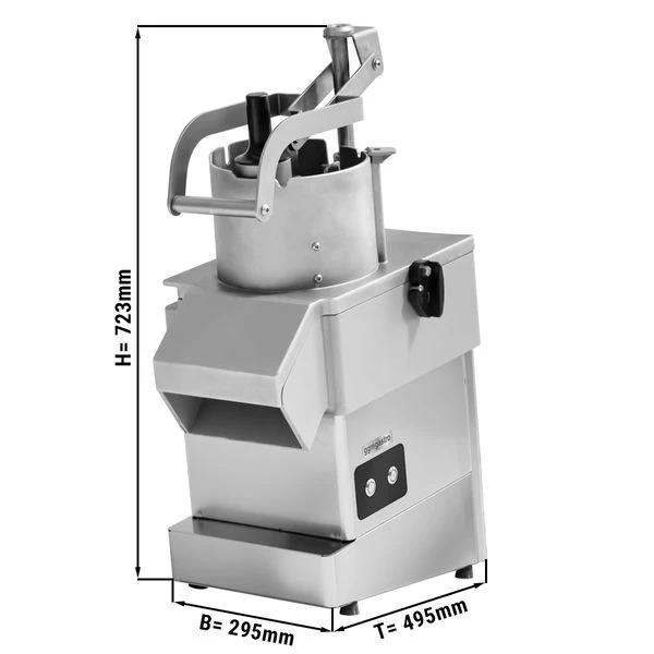 Elektrischer Gemüseschneider - 800 Watt - Inkl. 3 Schneidescheiben 1 Elektrischer Gemüseschneider - 800 Watt - Inkl. 3 Schneidescheiben